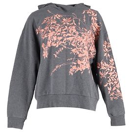Hoodie en jersey brodé Harlee de Dries Van Noten en coton gris Gris