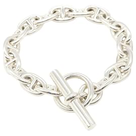 Hermès-Hermes Silver 925 Chaine d'Ancre Bracelet-Silvery,Metallic