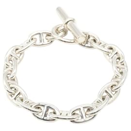 Hermès-Hermes Silver 925 Chaine d'Ancre Bracelet-Silvery,Metallic