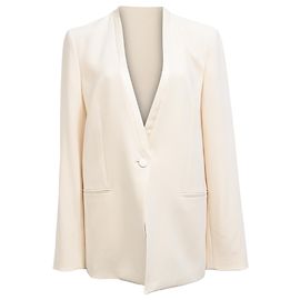 Theory Tuxedo Jacket in White Triacetate White