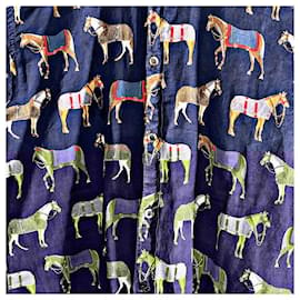 Gucci-Authentic Gucci Tom Ford Horse Motif Shirt-Blue