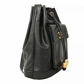 Chanel-Chanel Black Grained Calfskin Backpack-Black