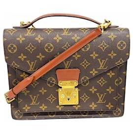 Louis Vuitton-Louis Vuitton Monogram Monceau Shoulder Bag-Brown