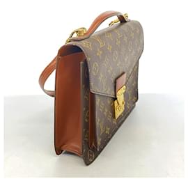 Louis Vuitton-Louis Vuitton Monogram Monceau Shoulder Bag-Brown