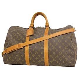 Louis Vuitton-Louis Vuitton Monogram Keepall Bandouliere 50-Brown