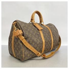Louis Vuitton-Louis Vuitton Monogram Keepall Bandouliere 50-Brown