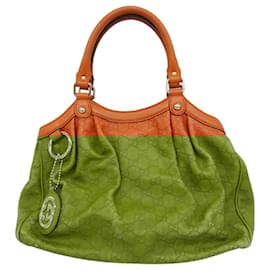 Gucci-Gucci Guccissima Sukey Tote Bag-Orange