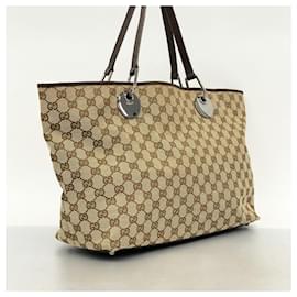 Gucci-Gucci Brown Canvas Tote Bag-Brown