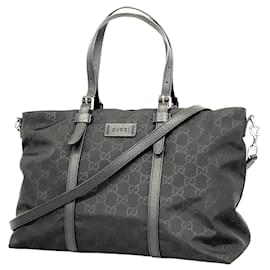 Gucci-Gucci Black Nylon Tote Bag-Black