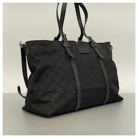 Gucci-Gucci Black Nylon Tote Bag-Black