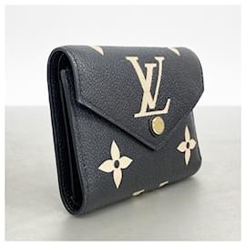 Louis Vuitton-Louis Vuitton Tri-fold Wallet-Black,Beige
