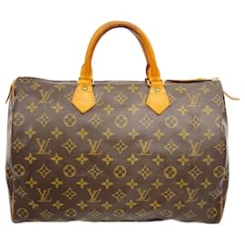 Louis Vuitton-Louis Vuitton Monogram Speedy 35 Handbag-Brown