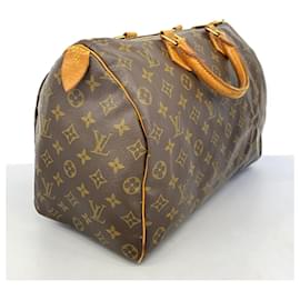 Louis Vuitton-Louis Vuitton Monogram Speedy 35 Handbag-Brown