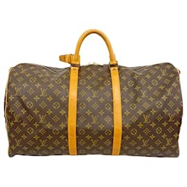 Louis Vuitton-Louis Vuitton Monogram Keepall 55 Boston Bag-Brown