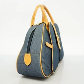 Christian Dior-Christian Dior Saddle Handbag in Denim-Brown,Blue