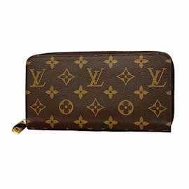 Louis Vuitton-Louis Vuitton Long Wallet Monogram Zippy M41895-Brown,Fuschia