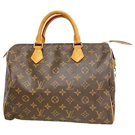 Louis Vuitton-Louis Vuitton Monogram Speedy 30 Handbag-Brown