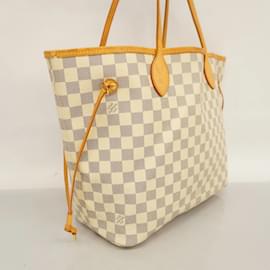 Louis Vuitton-Louis Vuitton Damier Azur Neverfull MM Tote Bag-White