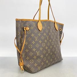 Louis Vuitton-Louis Vuitton Monogram Neverfull MM Tote Bag-Brown