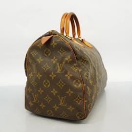 Louis Vuitton-Louis Vuitton Monogram Speedy 35 Handbag-Brown
