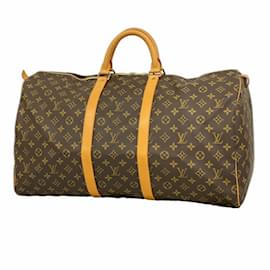 Louis Vuitton-Louis Vuitton Monogram Keepall 55 Boston Bag-Brown
