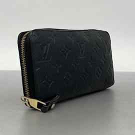 Louis Vuitton-Louis Vuitton Long Wallet Monogram Empreinte Zippy M60571 Noir-Black
