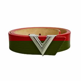 Louis Vuitton-Louis Vuitton Epi Santur Essential V Belt-Red
