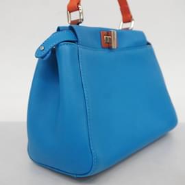 Fendi-Fendi Mini Peekaboo Handbag-Red,Blue
