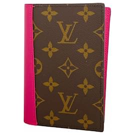 Louis Vuitton-Porte-passeport Louis Vuitton-Marron,Rose
