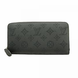 Louis Vuitton-Louis Vuitton Long Wallet Mahina Zippy M61867 Noir-Black