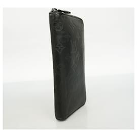 Louis Vuitton-Louis Vuitton Long Wallet Monogram Shadow Zippy Vertical-Black