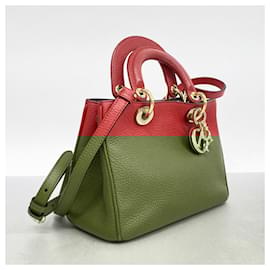 Christian Dior-Christian Dior Handbag Diorissimo Leather Red-Red