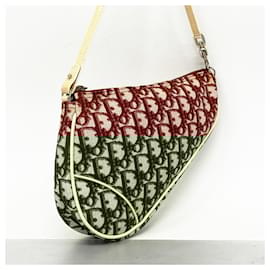 Christian Dior-Christian Dior Trotter Saddle Handbag-Red