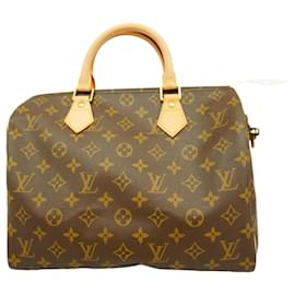 Louis Vuitton-Louis Vuitton Monogram Speedy 30 Handbag-Brown