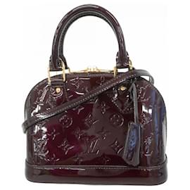 Louis Vuitton-Louis Vuitton Vernis Alma BB Handbag-Dark red