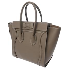 Céline-Celine Luggage Micro Shopper Handbag-Brown