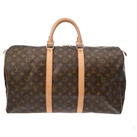 Louis Vuitton-Louis Vuitton Monogram Keepall 50 Boston Bag-Brown