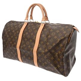Louis Vuitton-Louis Vuitton Monogram Keepall 50 Boston Bag-Brown