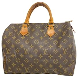 Louis Vuitton-Louis Vuitton Monogram Speedy 30 Handbag-Brown
