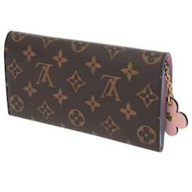 Louis Vuitton-Louis Vuitton Monogram Portefeuille Emily Long Wallet-Brown,Blue