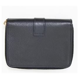Yves Saint Laurent-Yves Saint Laurent Bi-Fold Leather Wallet-Black