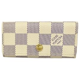 Louis Vuitton-Louis Vuitton Key Case Damier Azur Multicle 4 N60020-White