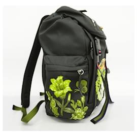 Gucci-Gucci Nylon Backpack with Tiger Bed Design-Black,Multiple colors