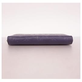 Louis Vuitton-Louis Vuitton Long Wallet Monogram Empreinte Zippy M60943 Iris-Purple
