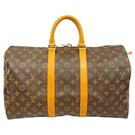 Louis Vuitton-Louis Vuitton Monogram Keepall 45 Boston Bag-Brown