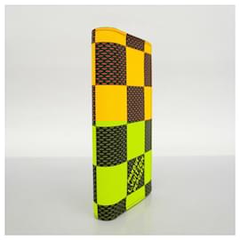Louis Vuitton-Louis Vuitton Long Wallet in Damier Pop-Yellow,Damier ebene