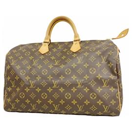 Louis Vuitton-Louis Vuitton Monogram Speedy 40 Handbag-Brown