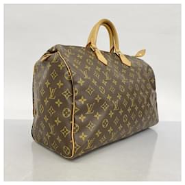 Louis Vuitton-Louis Vuitton Monogram Speedy 40 Handbag-Brown