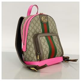 Gucci-Gucci Ophidia Backpack-Brown,Pink