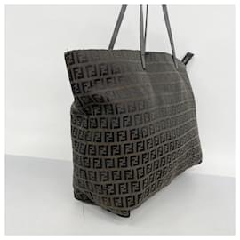 Fendi-Fendi Black Pink Zucchino Tote Bag-Black